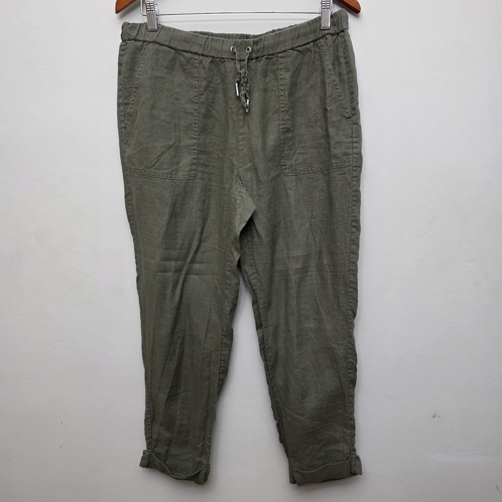 Saks 5th‎ Avenue Linen Pants Size Large Comfort Pockets